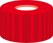 N9 PP screw cap, red, SIL/PTFE, pk/100
