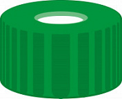 N9 PP screw cap, green, SIL/PTFE, pk/100