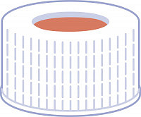 N 24 PP screw cap, white, Butyl red/PTFE, pk/100