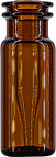 Snap Ring Vial N11, amber, with 0,2ml insert,conic
