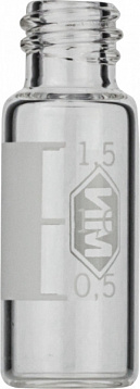 1.5mL Vial N8, clear, label, 11.6x32, pk/100