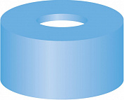 Snap ring cl., N11,PE(soft), l. blue,hole,Sil w./Polyimide or.,1.0,fluorine-free