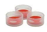 Clr cap w/PTFE/red si rubber septa,500pk