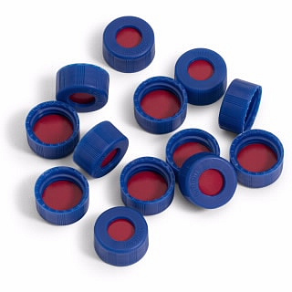 Caps, screw type, color blue,  100/PK