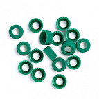 Green color screw caps  100/PK