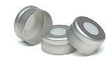 PTFE disc in aluminum crimp seal,100pk