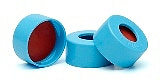 Snap cap, blue,red rubber/PTFE  100/PK