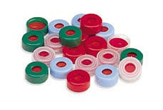 Snap cap, red, red rubber/PTFE 100/PK