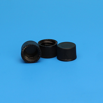 8-425mm Solid Top, Black PP Cap, pk/100