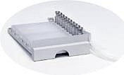 Tray, 2 well plates, 10 funnels cooled